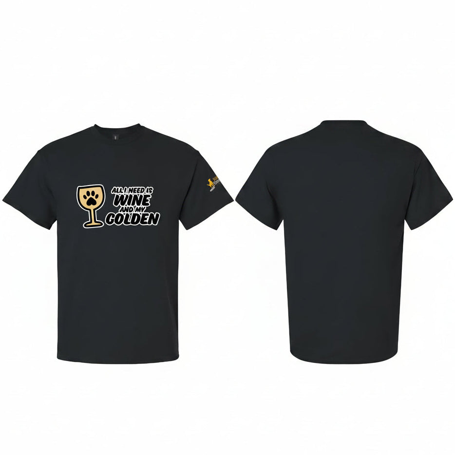 T-shirt - Wine & Golden