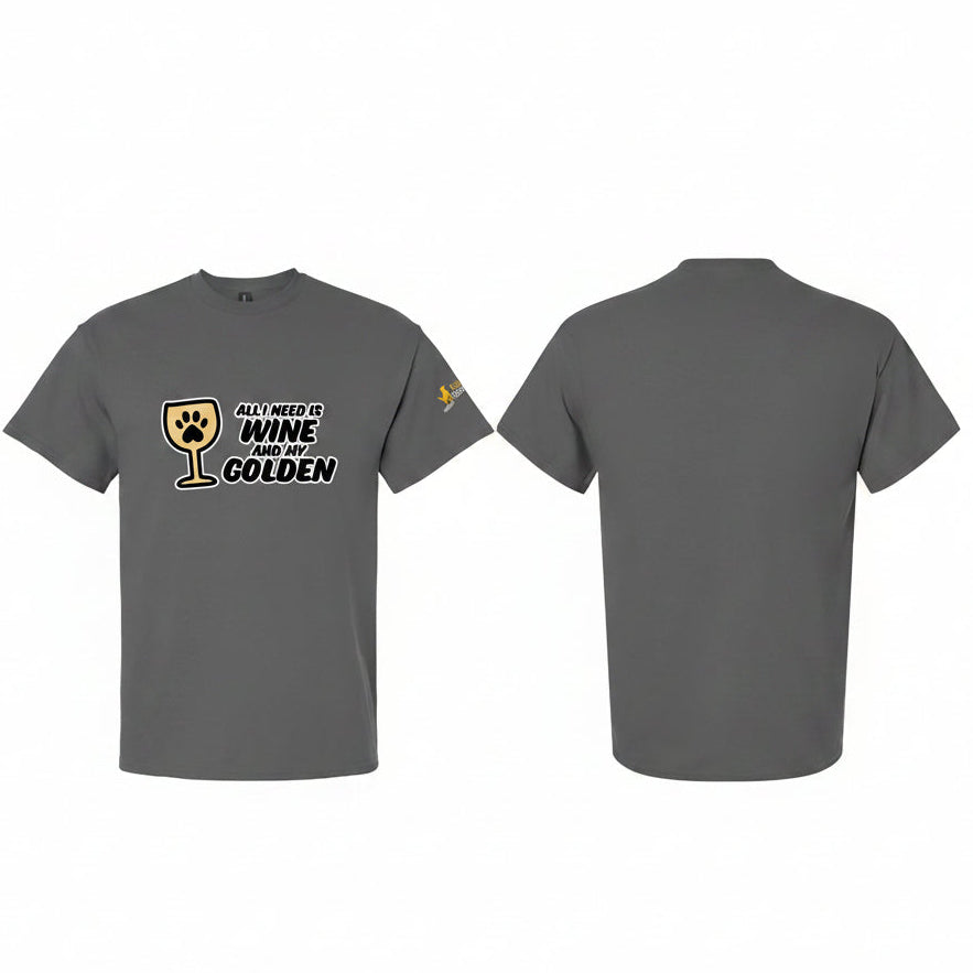 T-shirt - Wine & Golden