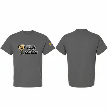 T-shirt - Wine & Golden