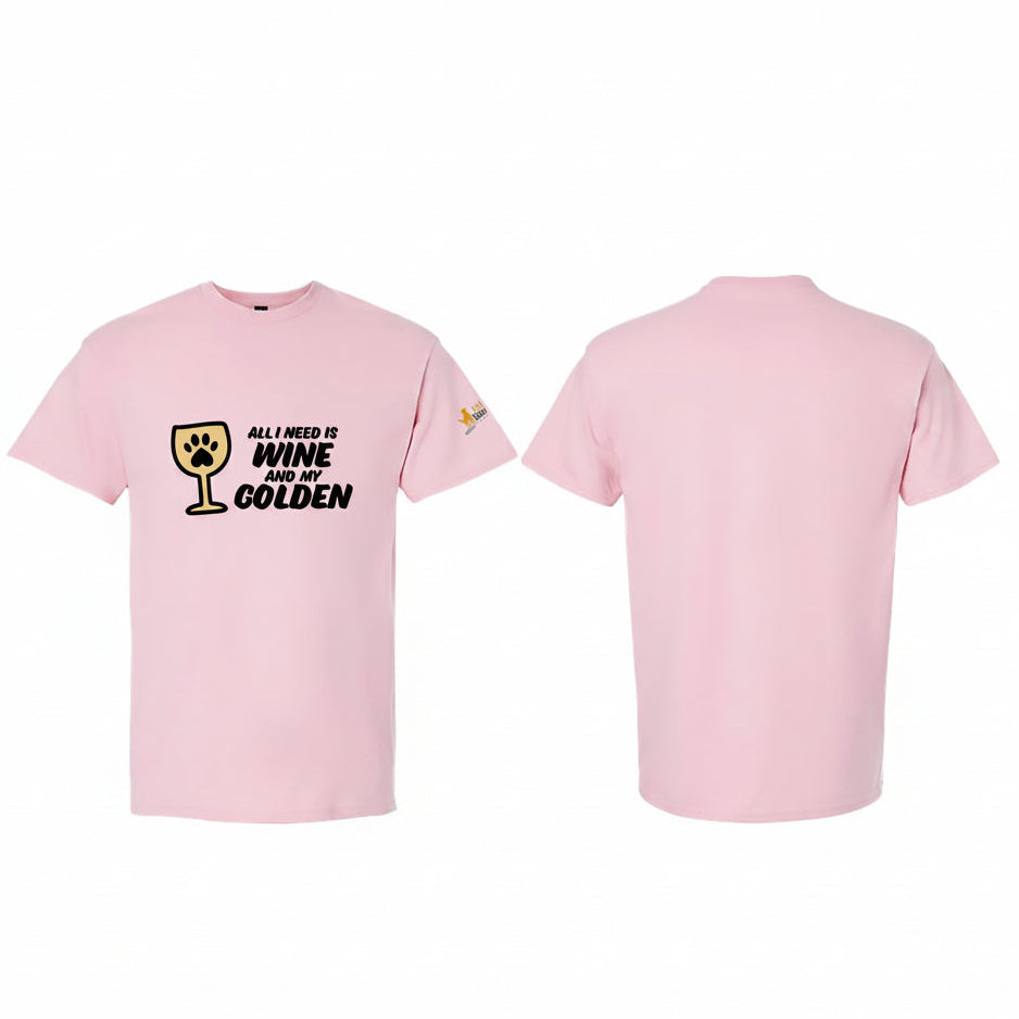 T-shirt - Wine & Golden