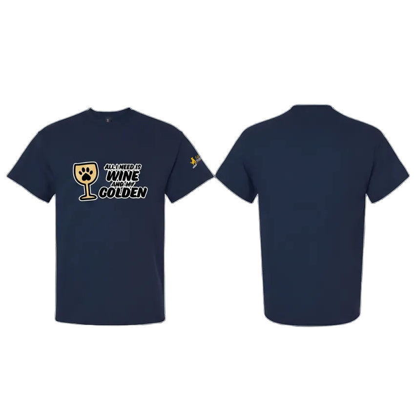T-shirt - Wine & Golden