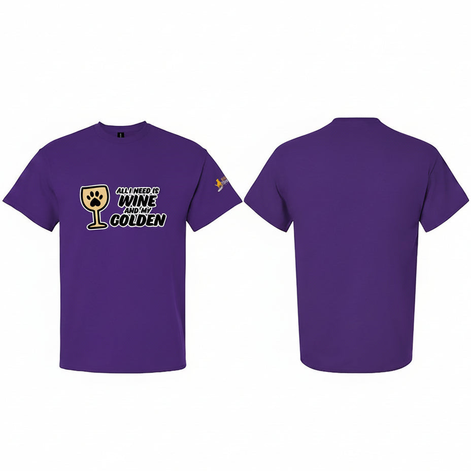 T-shirt - Wine & Golden