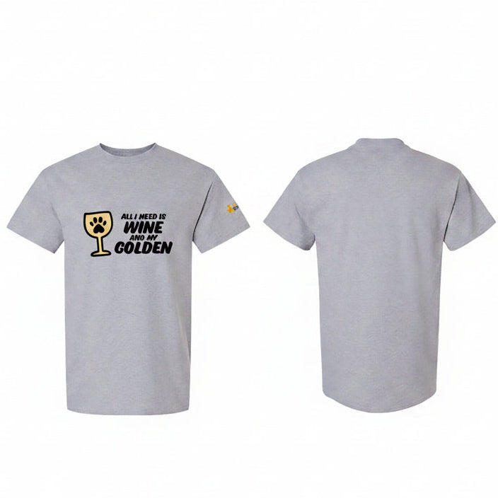 T-shirt - Wine & Golden