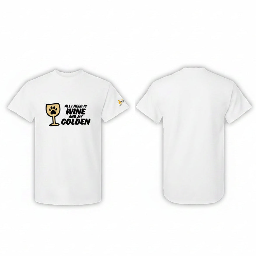 T-shirt - Wine & Golden