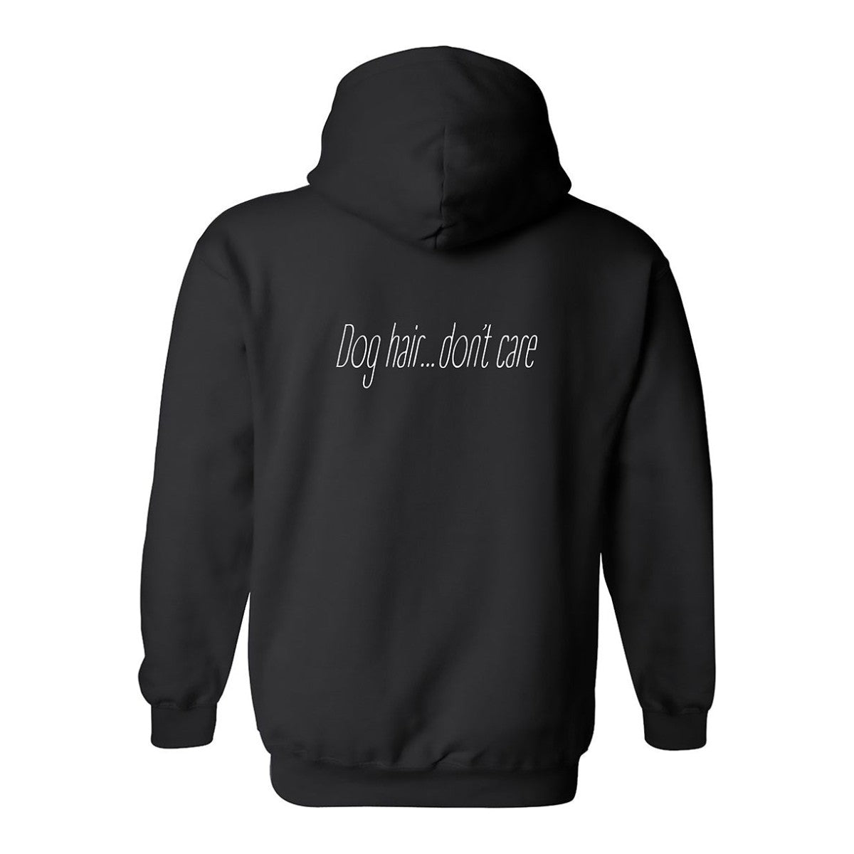 Hoodie, Dog Hair, Black, back