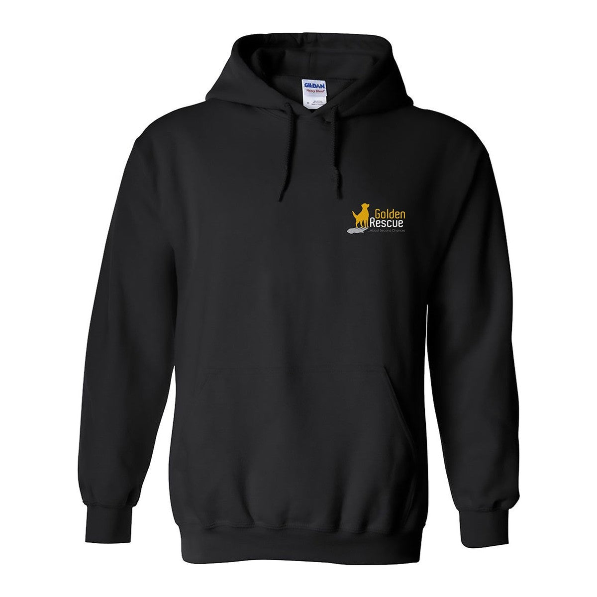Hoodie, Golden, Black, front