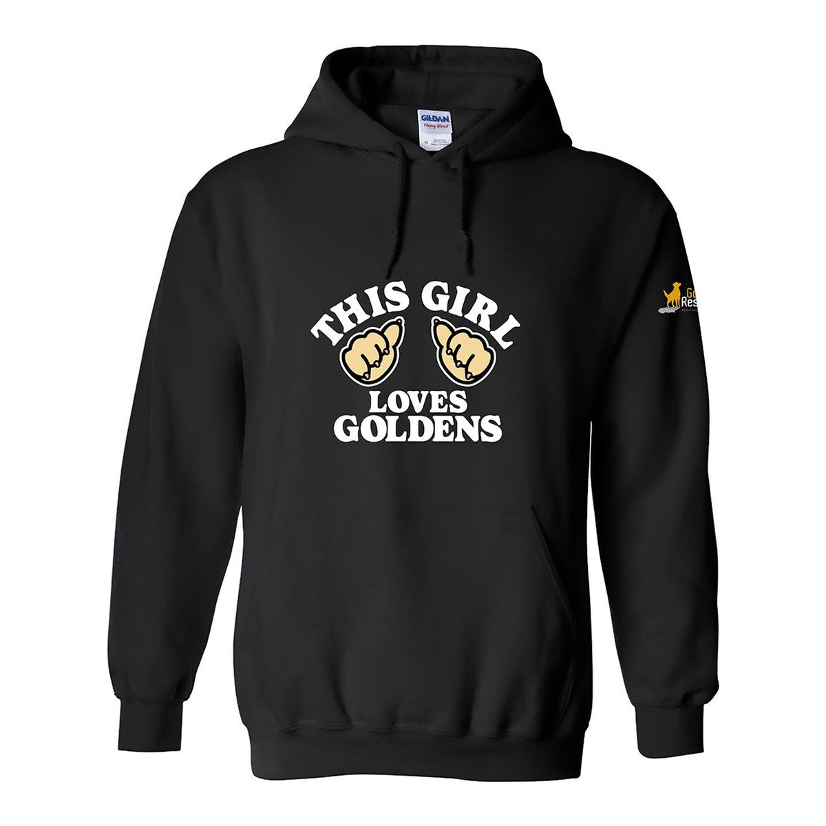 Hoodie, This Girl, Black, front