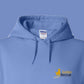Hoodie, Dog Hair, Blue, saying close-up