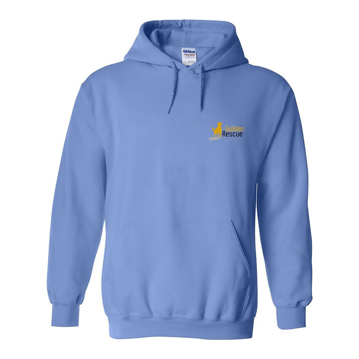 Hoodie, Golden, Blue, front