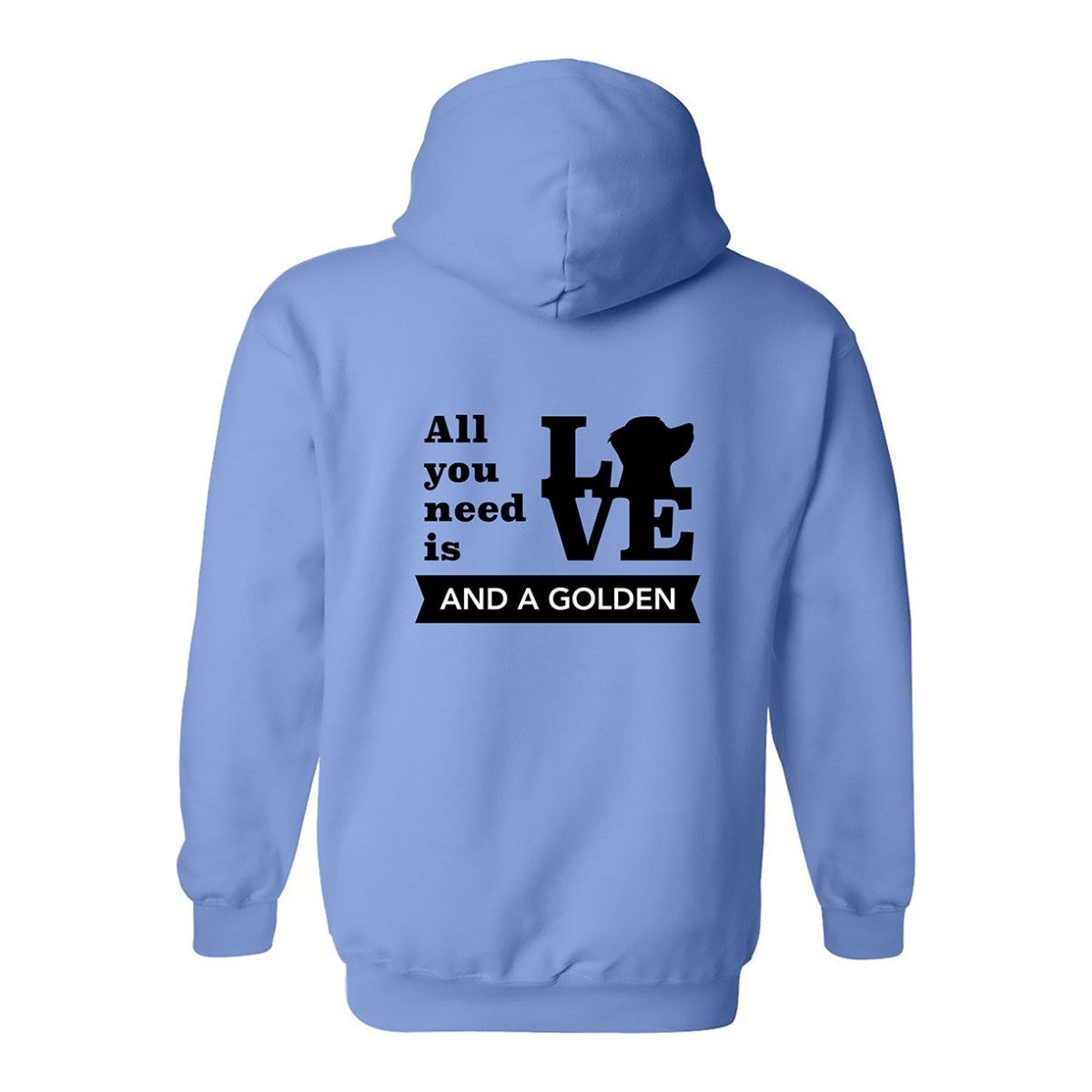 Hoodie, All You Need Is Love, Blue, back