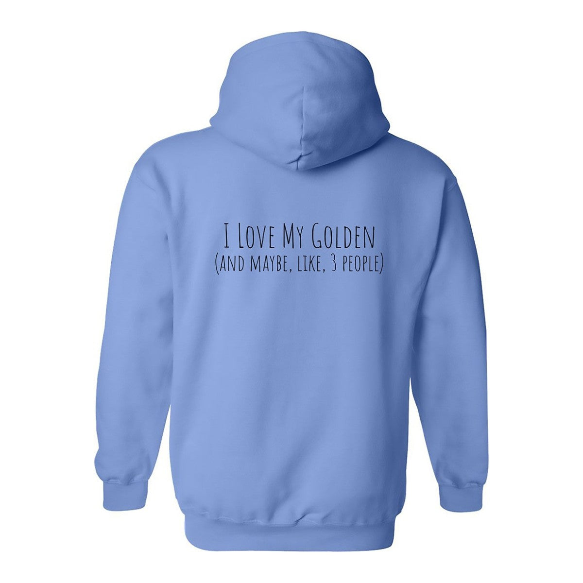 Hoodie, Love My Golden, Blue, back