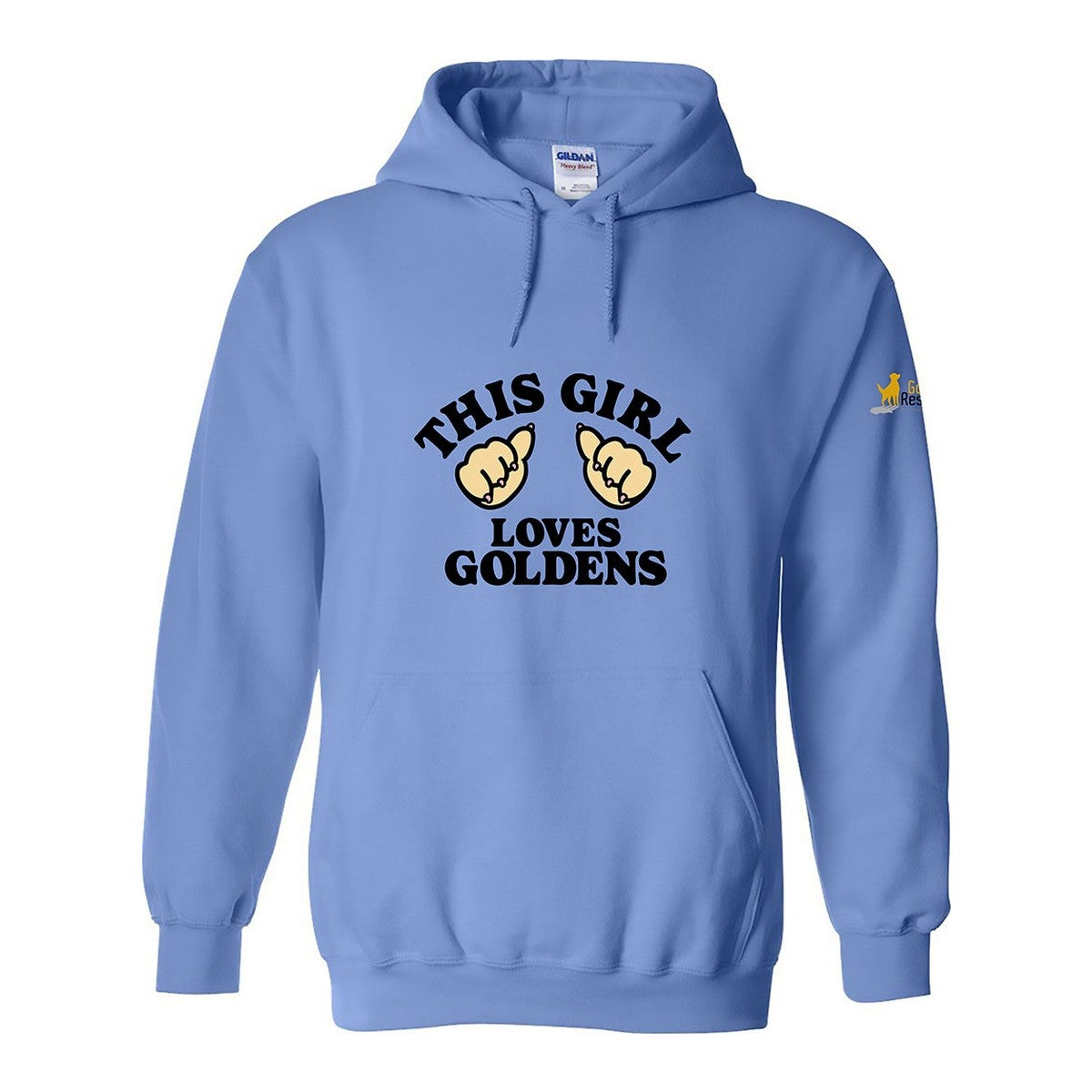 Hoodie, This Girl, Blue, front