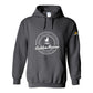 Hoodie, Golden Rescue Crest, Grey, front