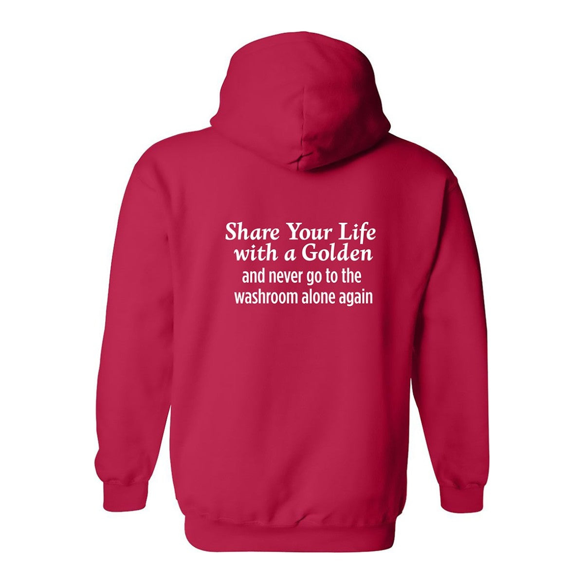 Hoodie, Share Your Life, Red, back