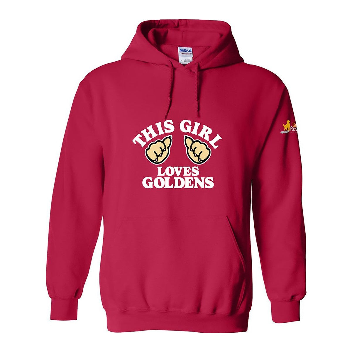 Hoodie, This Girl, Red, front