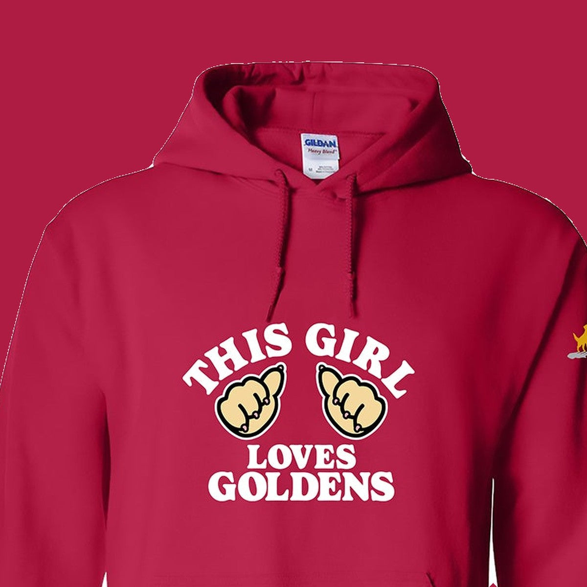 Hoodie, This Girl, Red, saying close-up