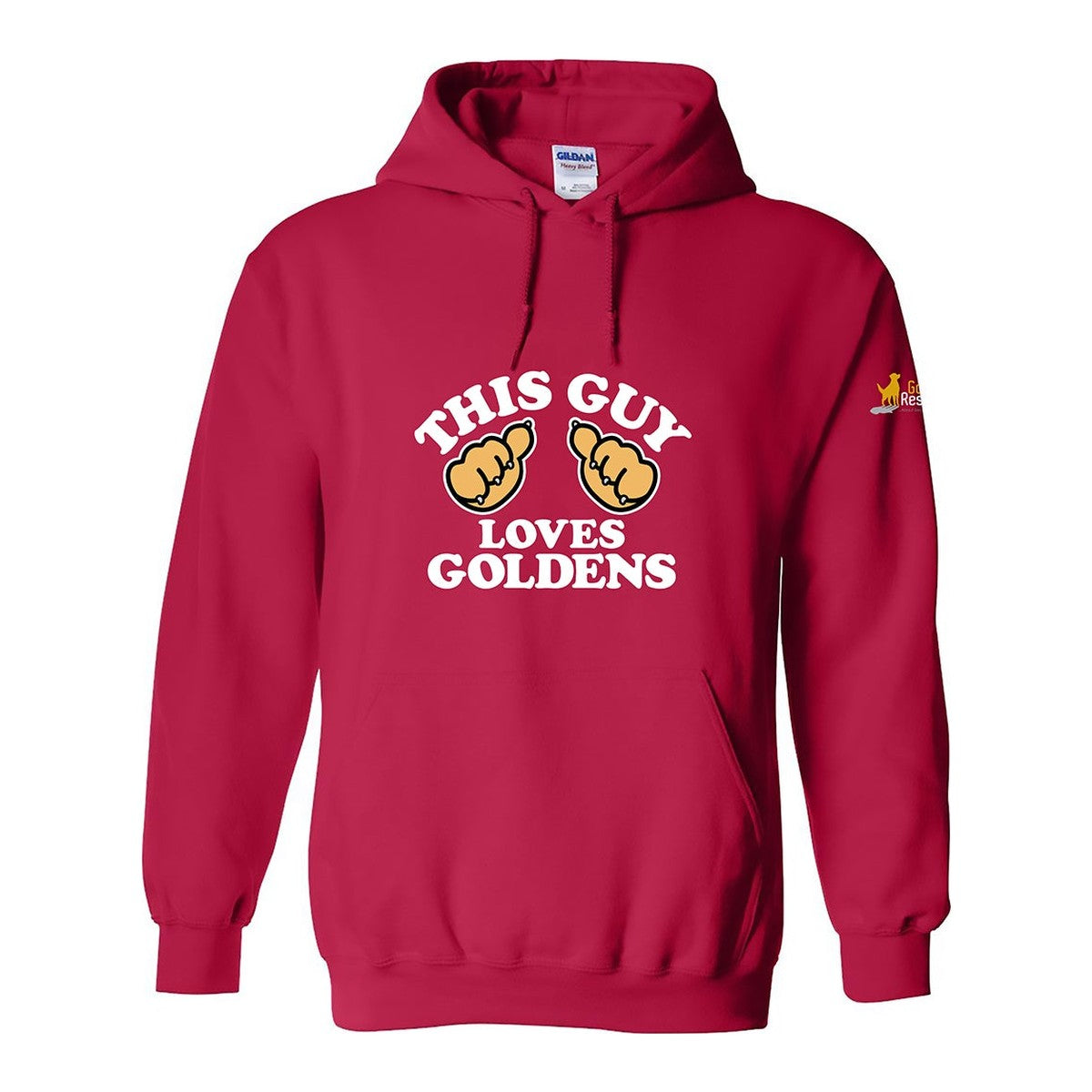 Hoodie, This Guy, Red, front
