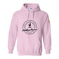 Hoodie, Golden Rescue Crest, Pink, front
