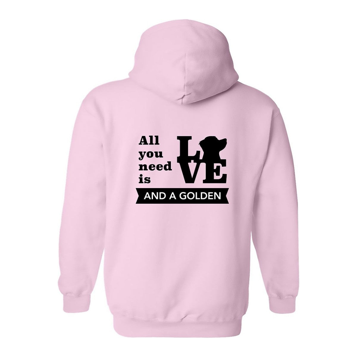 Hoodie, All You Need Is Love, Pink, back