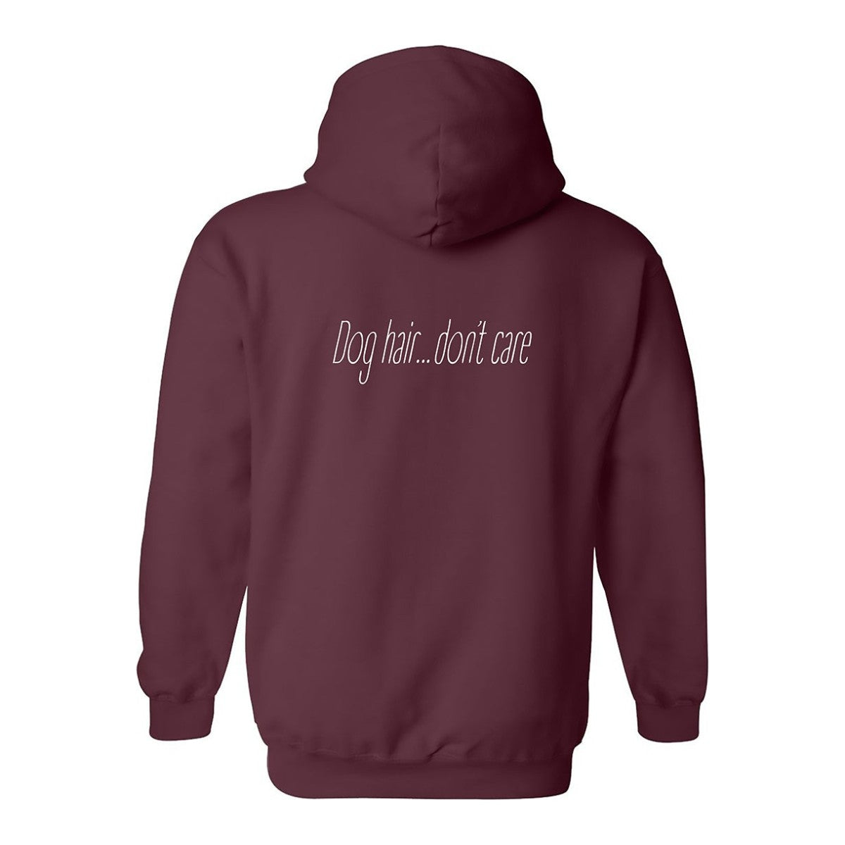 Hoodie, Dog Hair, Maroon, back