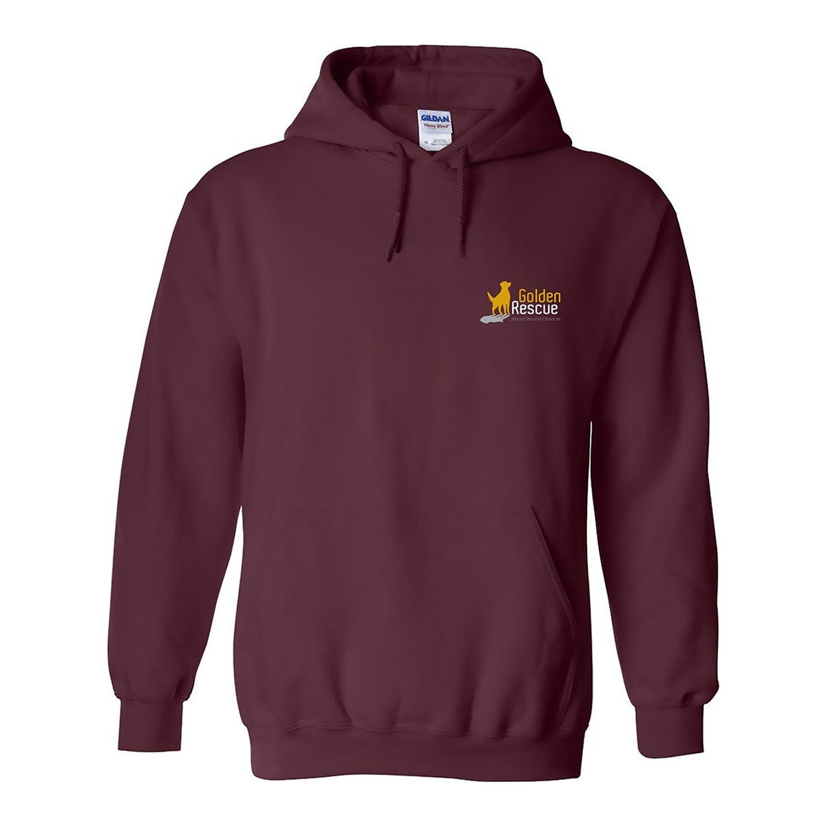 Hoodie, Golden, Maroon, front