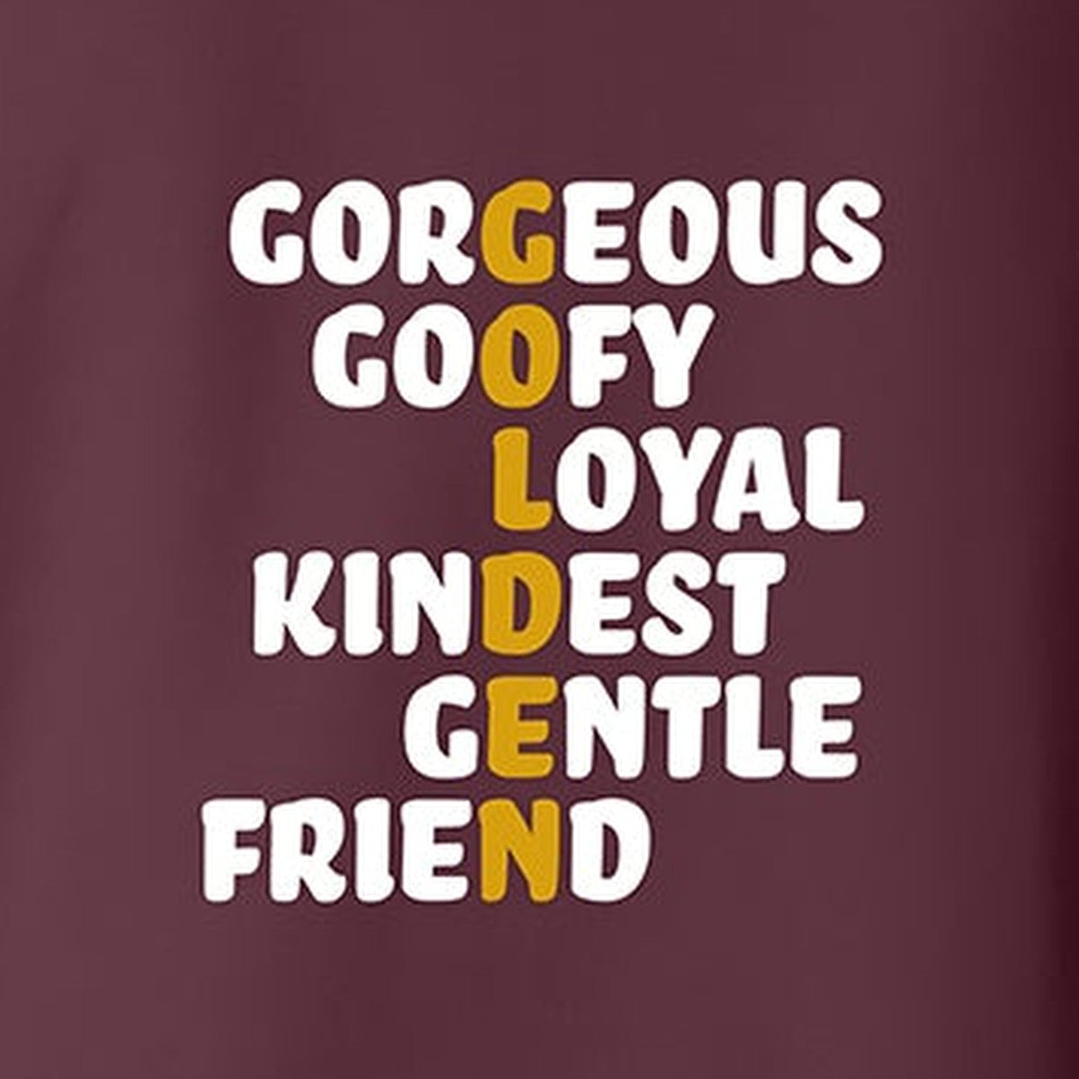 Hoodie, Golden, Maroon, saying close-up