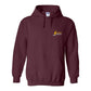 Hoodie, All You Need Is Love, Maroon, front