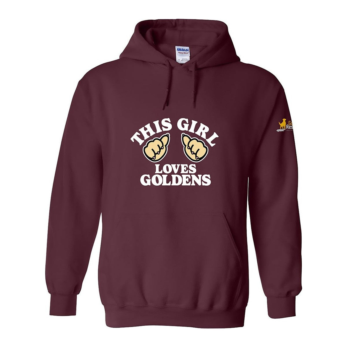 Hoodie, This Girl, Maroon, front