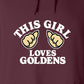 Hoodie, This Girl, Maroon, saying close-up