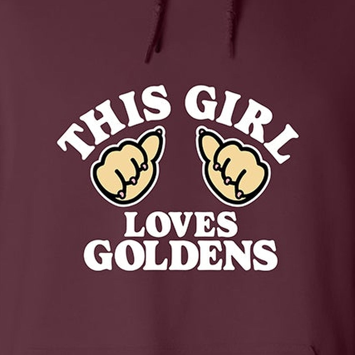 Hoodie, This Girl, Maroon, saying close-up
