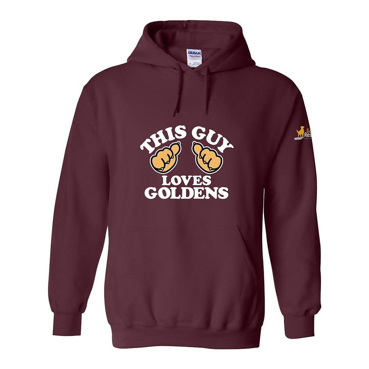 Hoodie, This Guy, Maroon, front