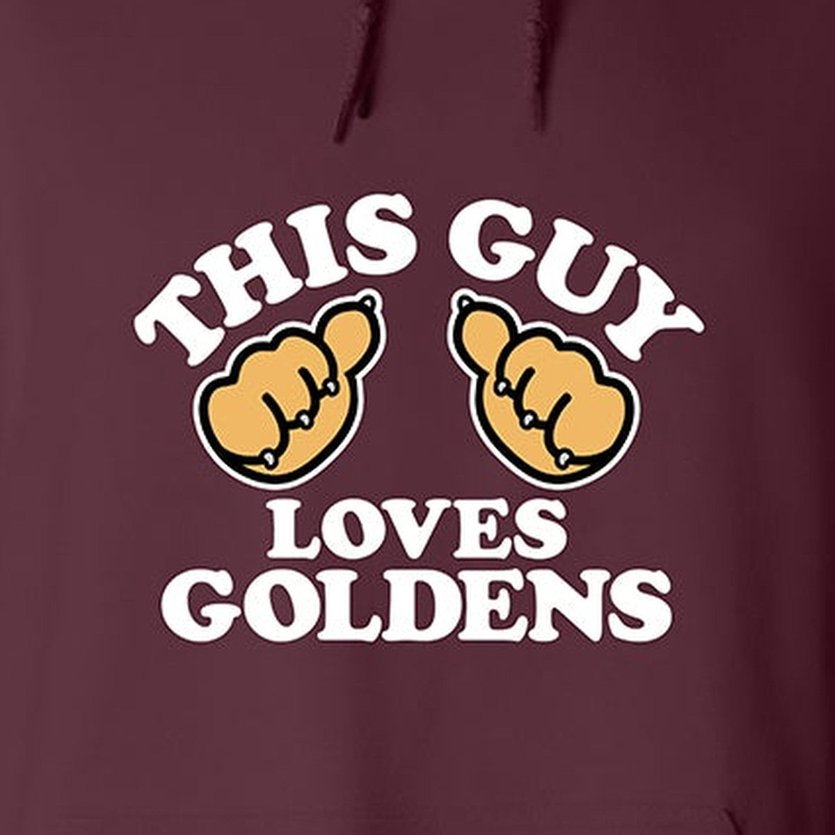 Hoodie, This Guy, Maroon, saying close-up