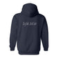 Hoodie, Dog Hair, Navy, back