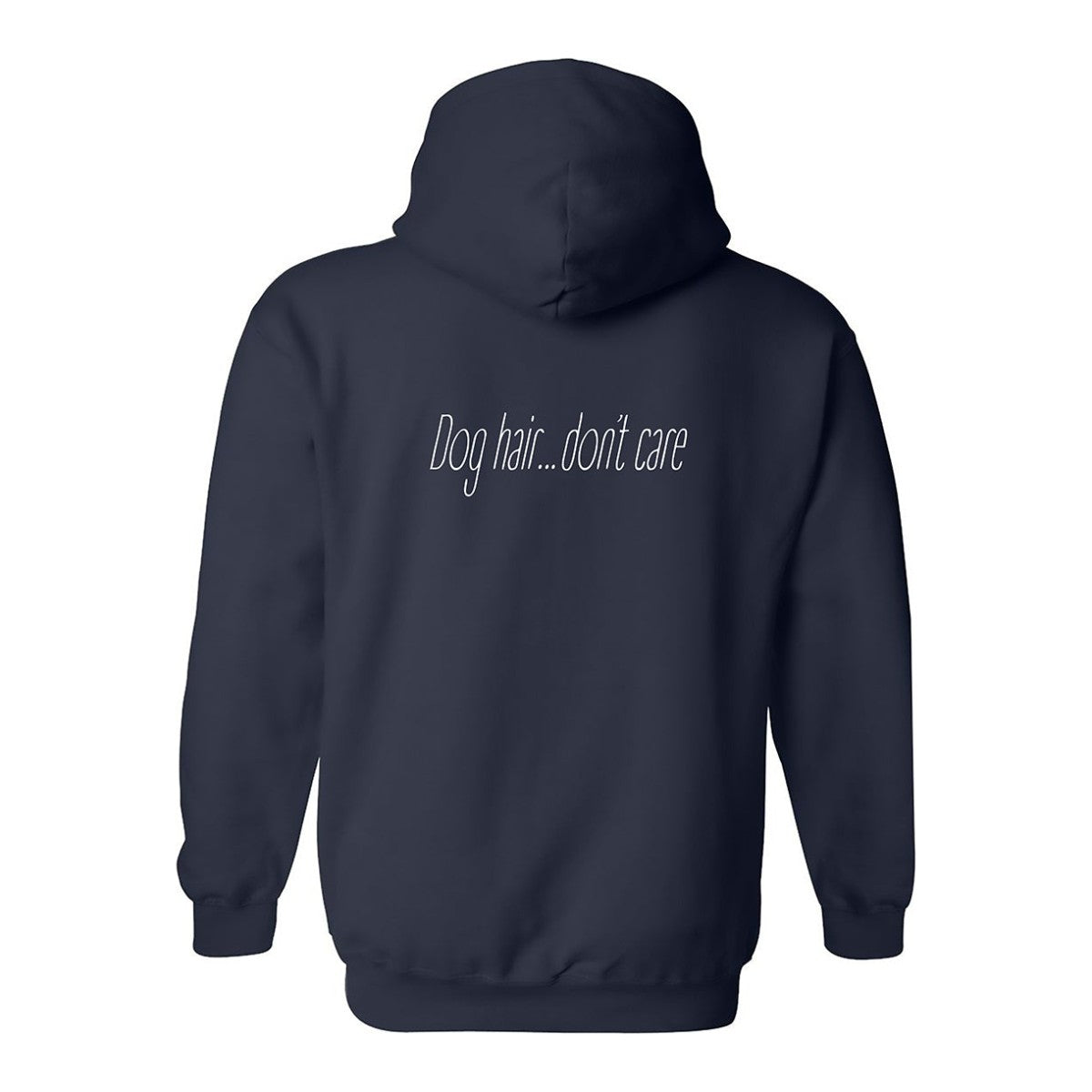Hoodie, Dog Hair, Navy, back