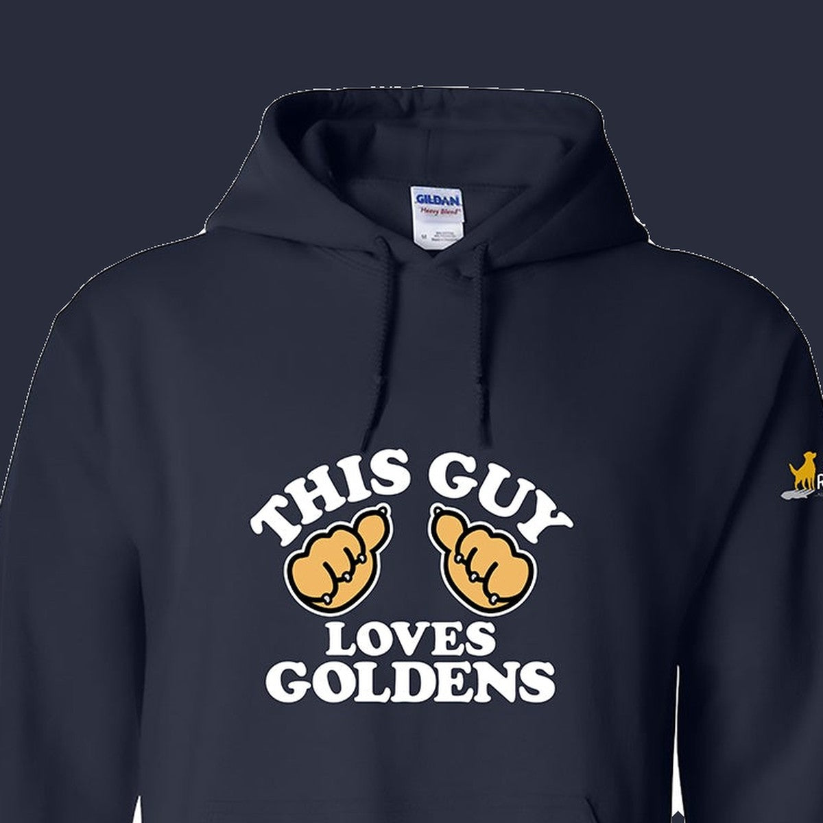 Hoodie, This Guy, Navy, saying close-up
