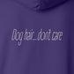 Hoodie, Dog Hair, Purple, saying close-up