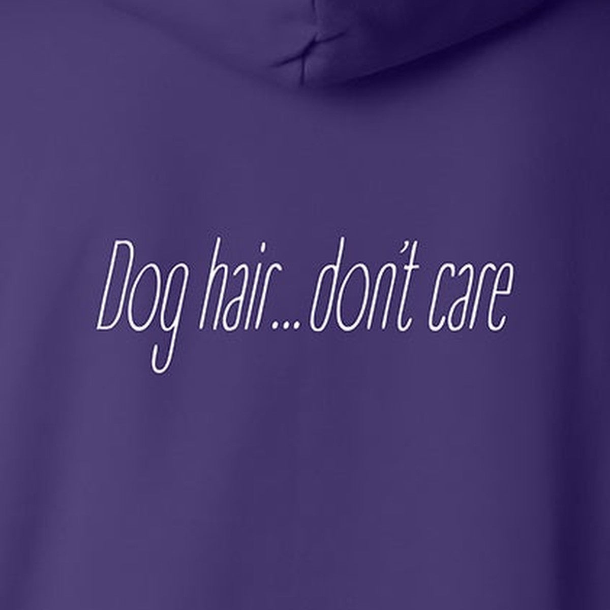 Hoodie, Dog Hair, Purple, saying close-up