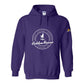 Hoodie, Golden Rescue Crest, Purple, front