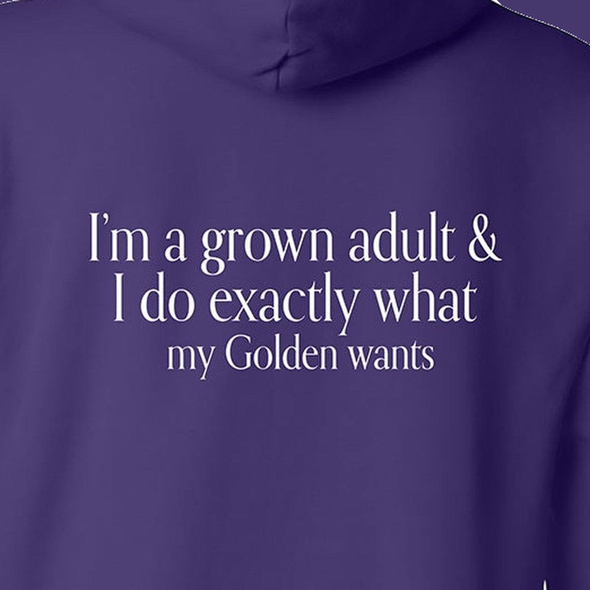Hoodie, Grown Adult, Purple, saying close-up