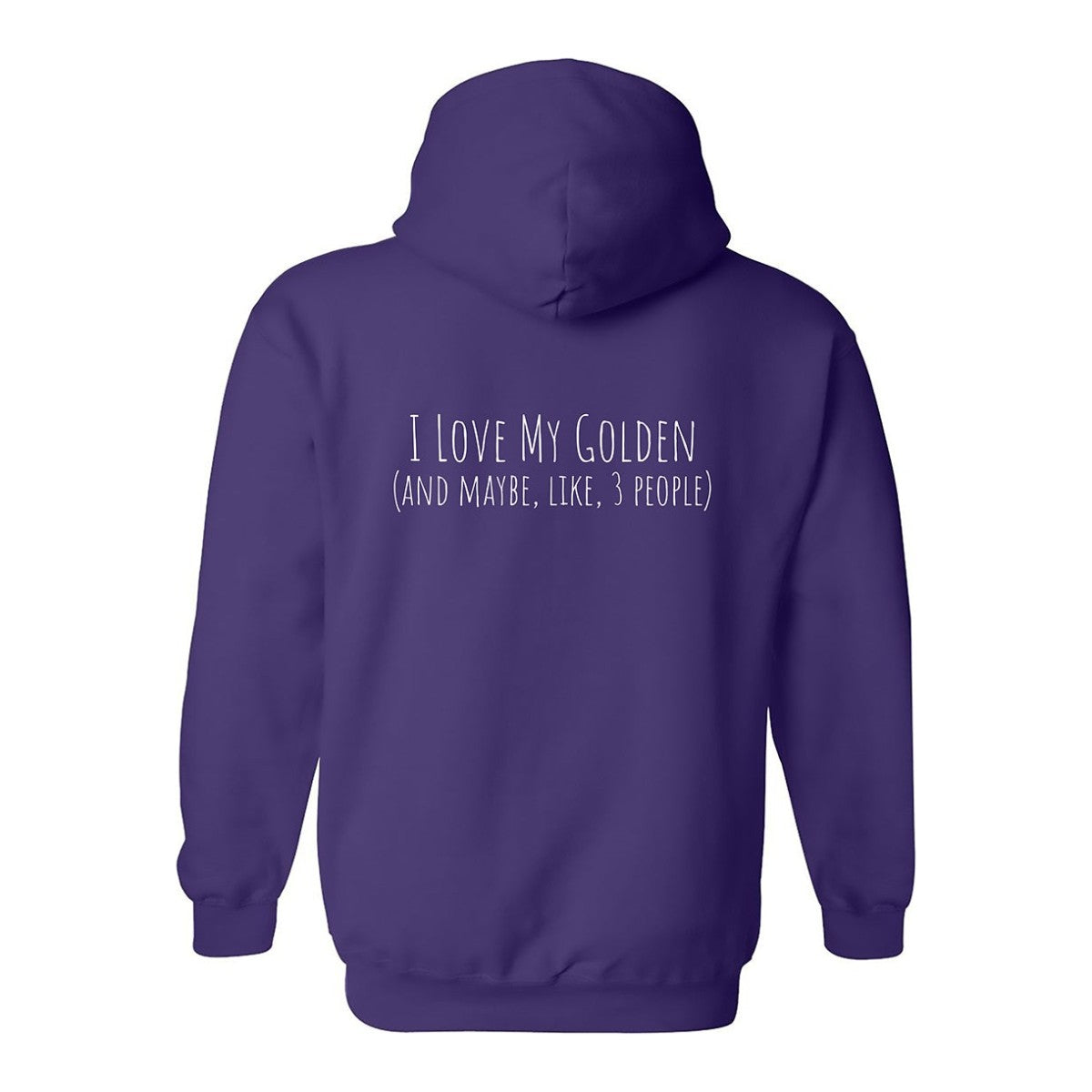 Hoodie, Love My Golden, Purple, back