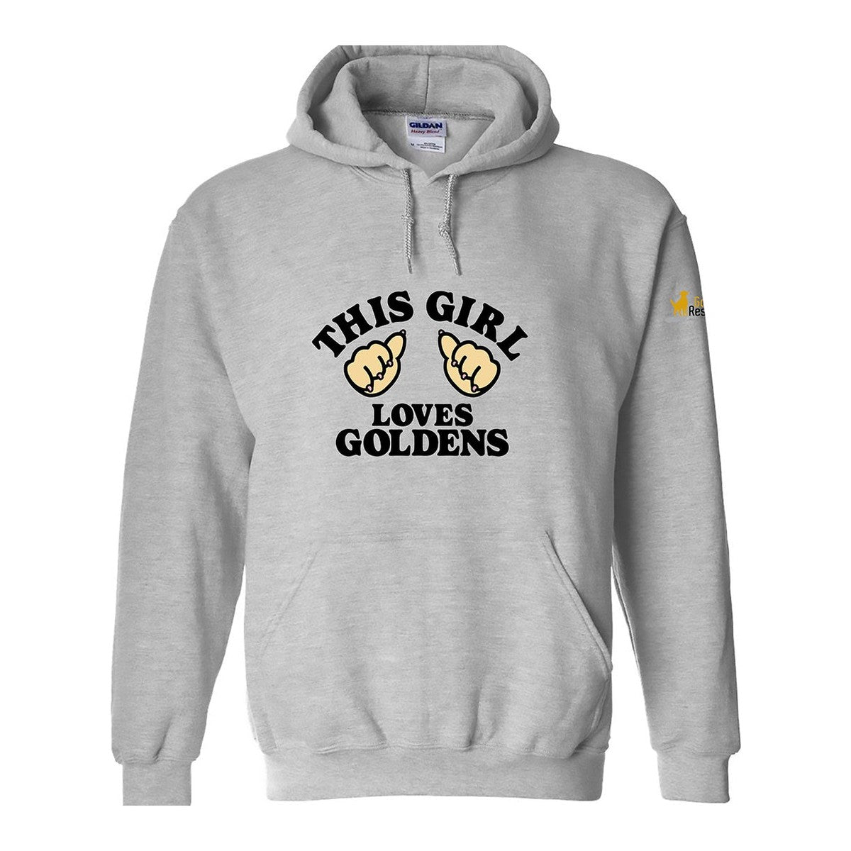 Hoodie, This Girl, Light grey, front