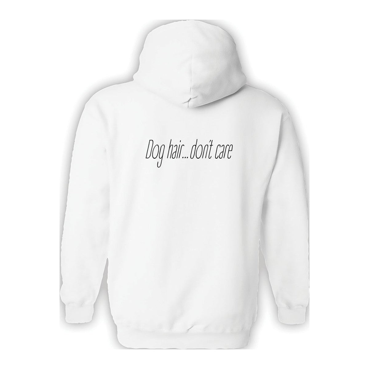 Hoodie, Dog Hair, White, back