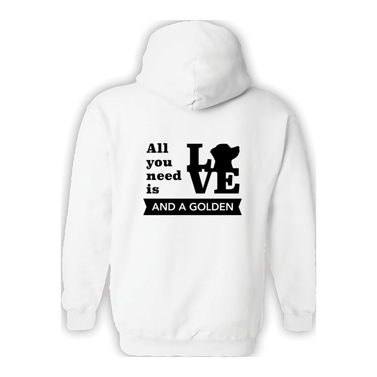 Hoodie, All You Need Is Love, White, back