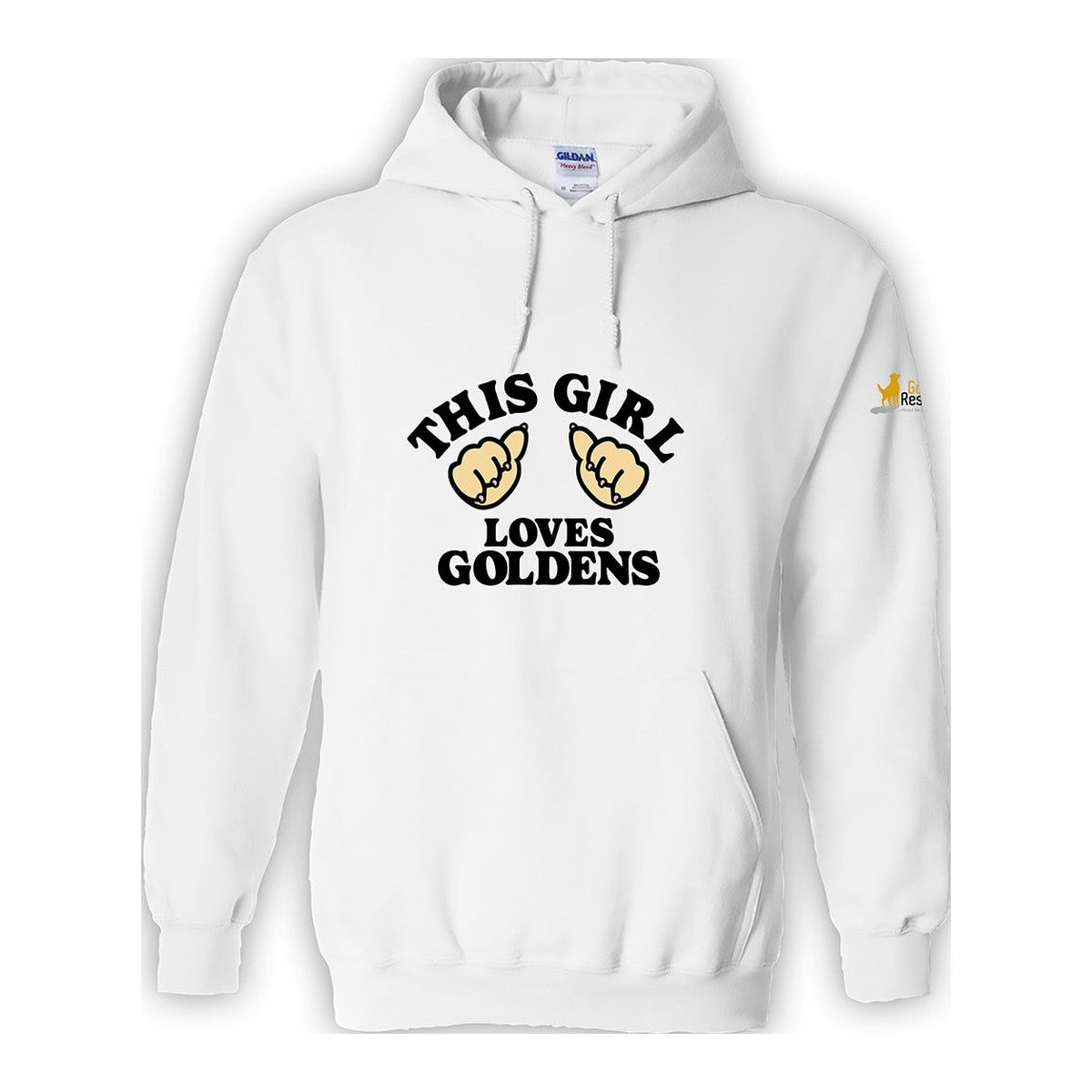 Hoodie, This Girl, White, front