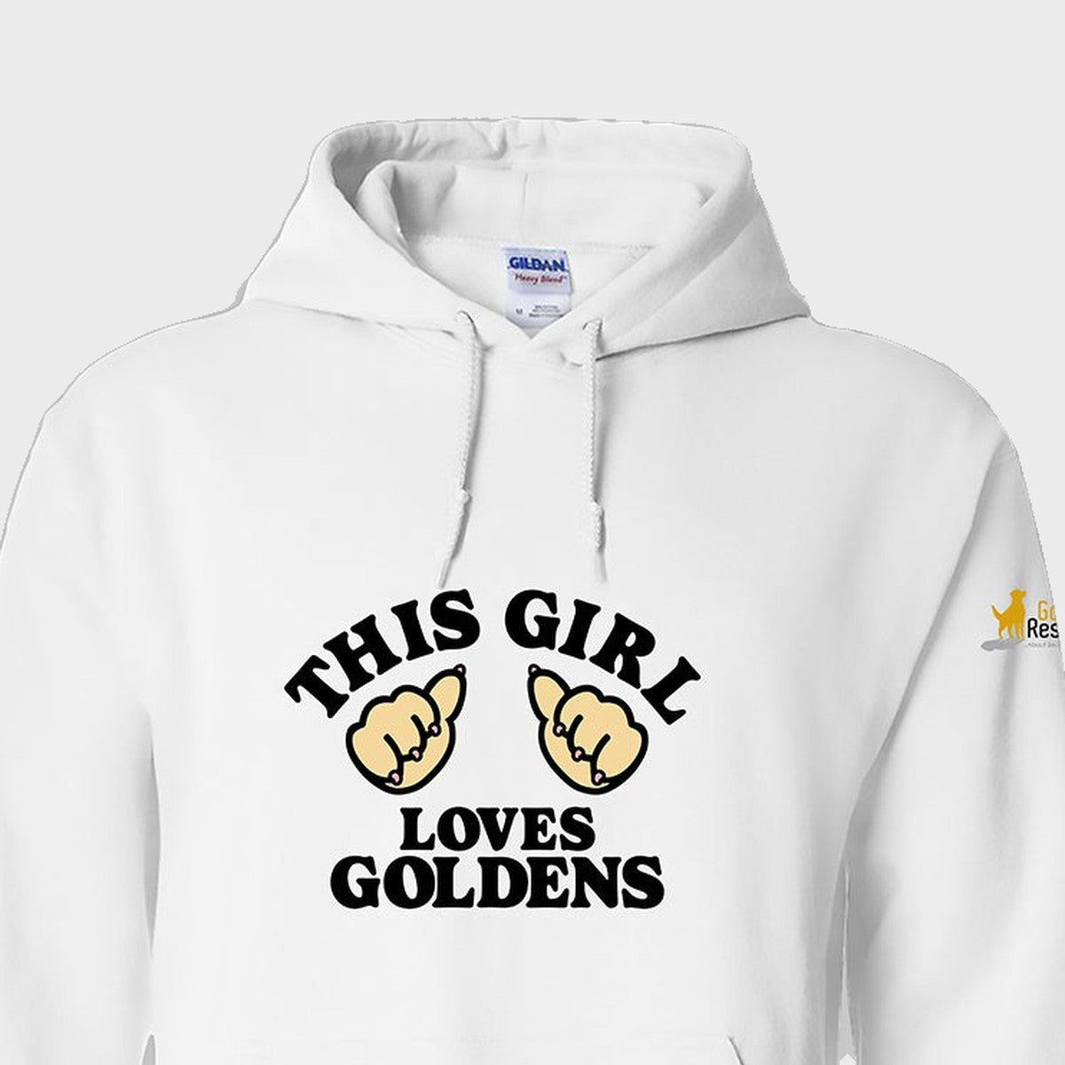 Hoodie, This Girl, White, saying close-up