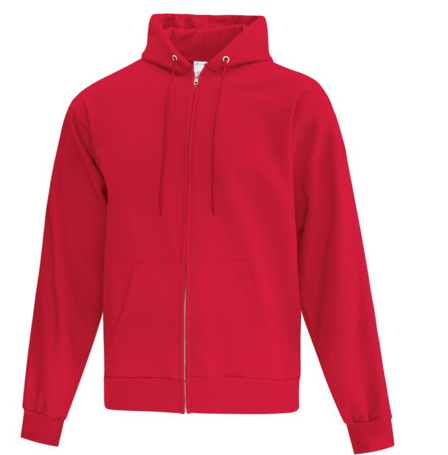 Hoodie - Zipper Embroidered Logo