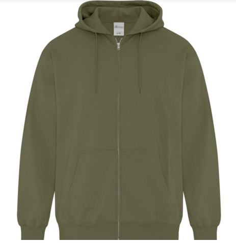 Hoodie - Zipper Embroidered Logo