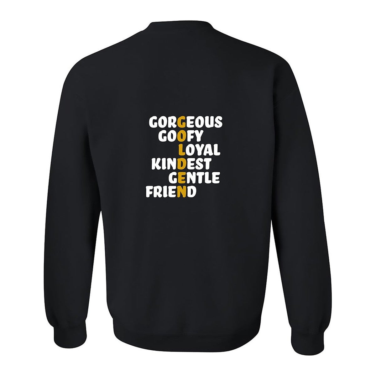 Sweatshirt, Golden, Black, back
