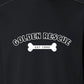 Sweatshirt, Golden Rescue Bone, Black, saying close-up