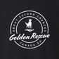 Sweatshirt, Golden Rescue Crest, Black, saying close-up